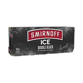 Smirnoff Double Black Can 375ml 10PK x3