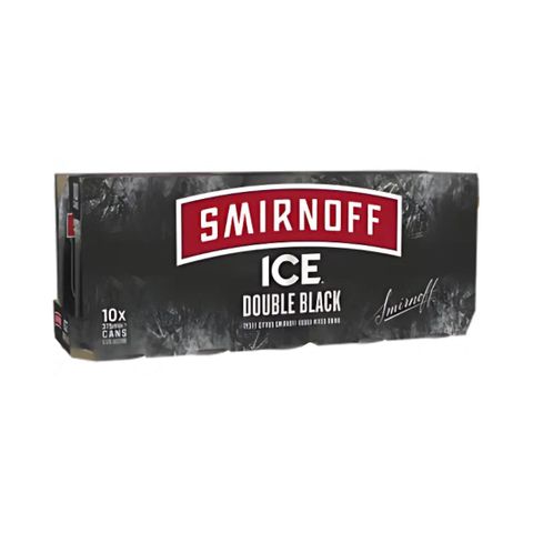 Smirnoff Double Black Can 375ml 10PK x3