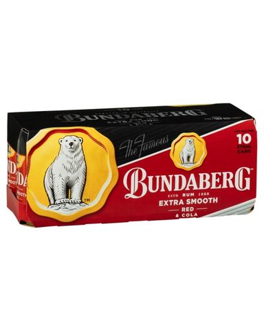 Bundaberg Red & Cola Cans 375ml 10PK x3