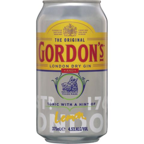 Gordons Gin Tonic & Lemon Cans 375ml-24