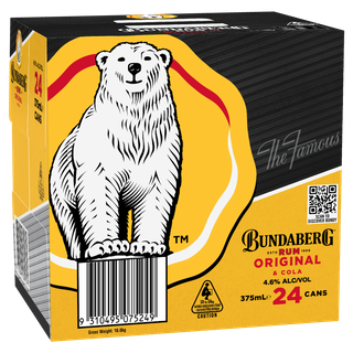 Bundaberg Yellow & Cola CUBE 375ml-24