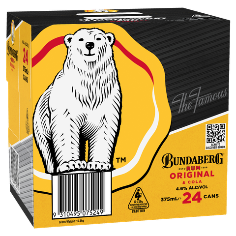 Bundaberg Yellow & Cola CUBE 375ml-24