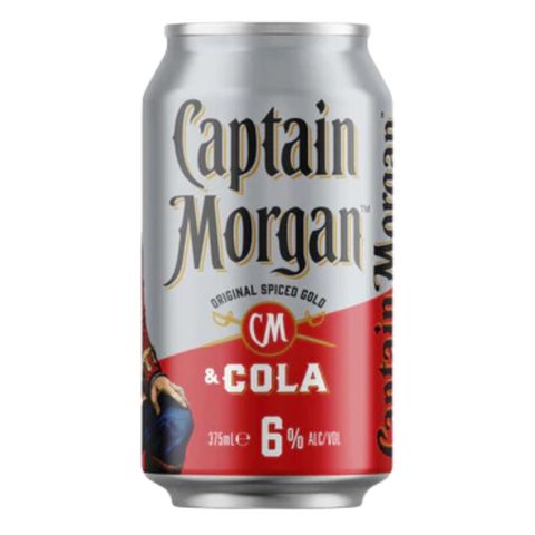 Captain Morgan & Cola Can 6% 375ml x24