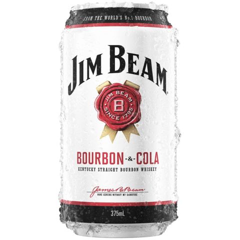 Jim Beam WHITE & Cola Can 375ml [6pk]-24