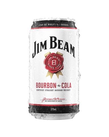 Jim Beam WHITE & Cola Can 375ml [6pk]-24