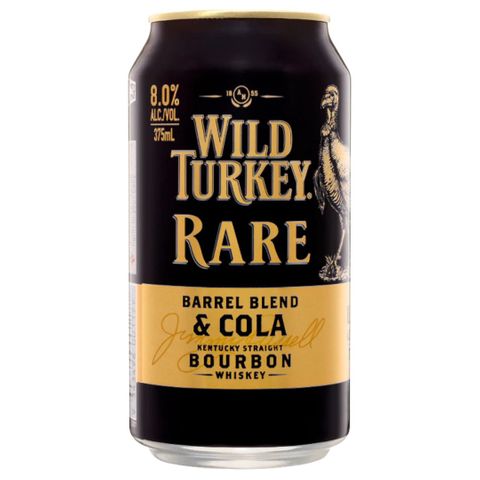 Wild Turkey Rare 8% Cola Can 6x4 375-24