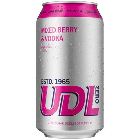 UDL Zero Vodka Mixed Berry 375ml-24