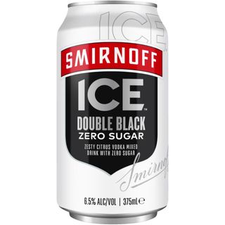 Smirnoff Double Black ZERO Can 375ml x24