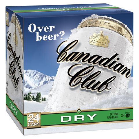 Canadian Club & Dry Cans 375ml CUBE-24