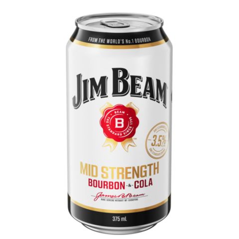 Jim Beam Mid Strength Can 375ml-24