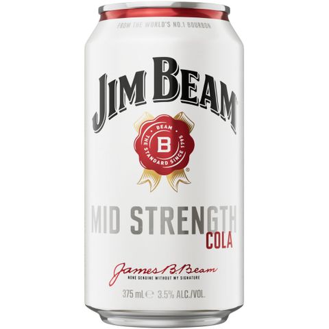 Jim Beam Mid Strength 3.5% Can 375ml x24