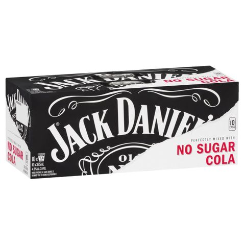 Jack Daniel & Zero Can 375ml 10PK x2