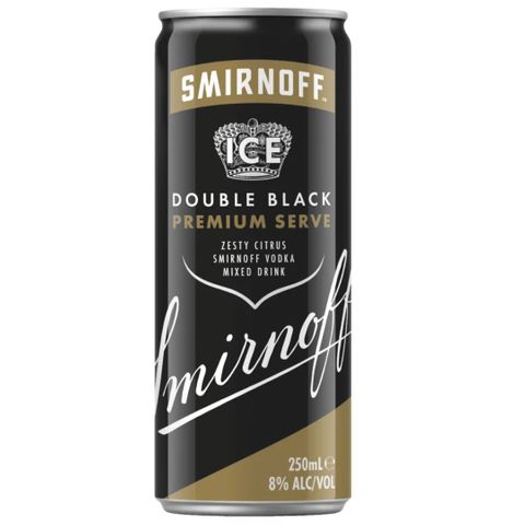 Smirnoff Double Black 8% Can 250ml x24