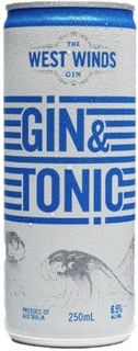 West Winds Gin & Tonic Can 250ml-24