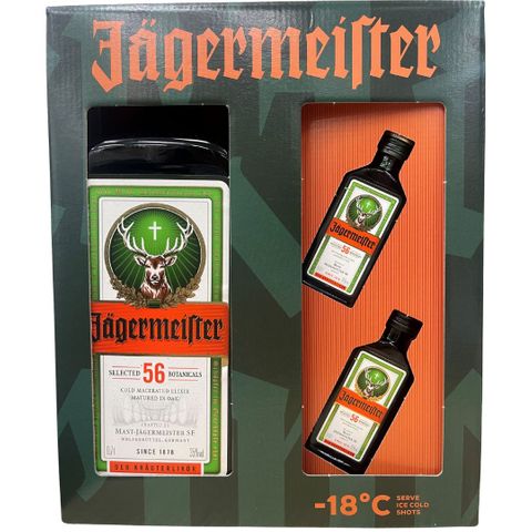 Jagermeister 700ml + 2x20ml Gift Pack