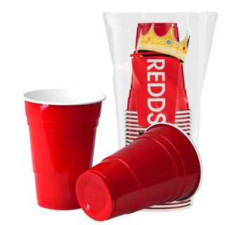 Redds Plastic Cups 425ml 25 Per Sleeve