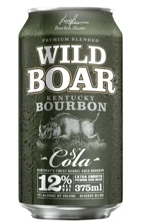 Wild Boar Bourbon & Cola 12% 375ml-24