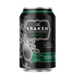 Kraken Spiced Rum & Dry 5.5% 330ml x24