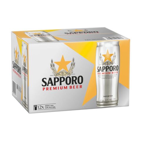 Sapporo Black Can 650ml-12