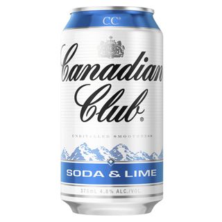Canadian Club Soda & Lime 4X6 Can 375ml x24