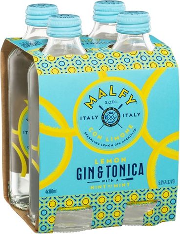 Malfy Gin & Tonica Lemon Stub 300ml x24