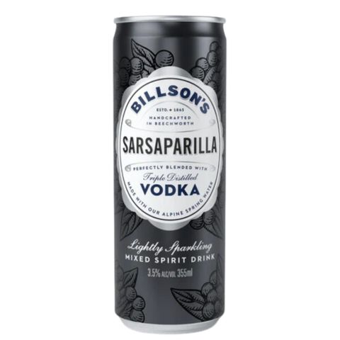 Billsons Vodka & Sarsaparilla 355ml-24