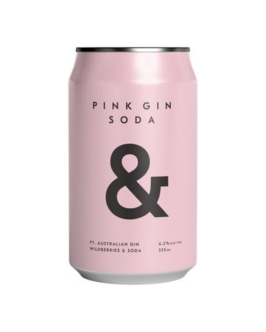 Pink Gin Soda & Can 355ml-16 AMP