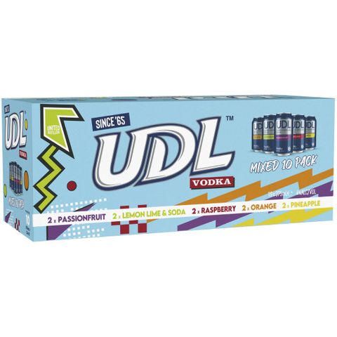 UDL Vodka MIXED Can 375ml 10PK X3