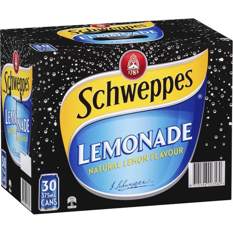 Schweppes Lemonade Cans 375ml X 24