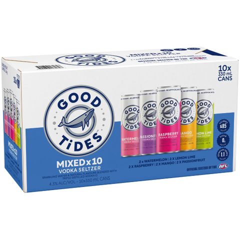 Good Tides Mixed Seltzer 330ml 10PK x3