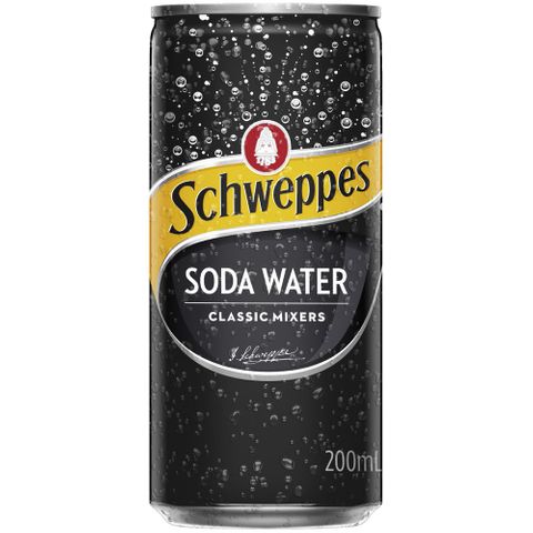 Schweppes Soda Water Can 200ml x24
