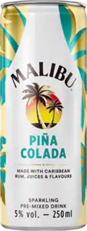 Malibu Pina Colada C/Tail 250ml x24