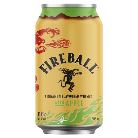 Fireball & Apple 6.6% Can 355ml x16