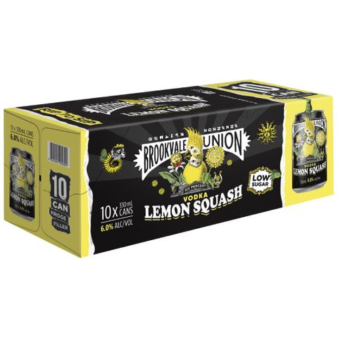 Brookvale Vodka Lem Squash 6% 330 10PKx3