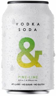 Ampersand Vodka Soda Pine Lime 4.2% 355ml x16