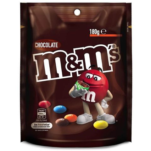 M&Ms Milk Chocolate 180g Bag