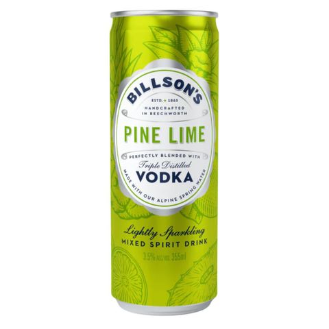 Billsons Vodka & Pine Lime Can 355ml x24
