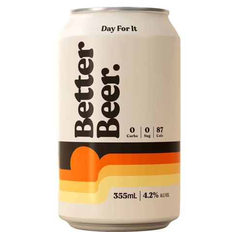 Better Beer Zero Carb Lager Can 355ml x24