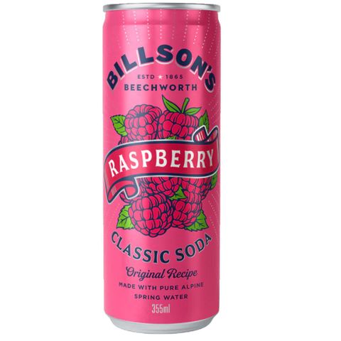 Billsons Raspberry Classic SODA 355mlx12