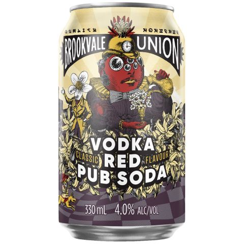 Brookvale Vodka Red Pub Soda 4% 330ml x24