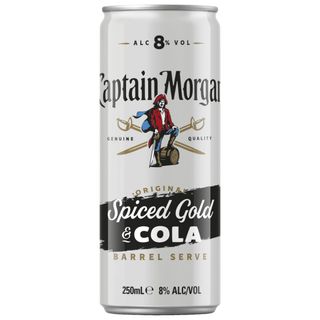 Captain Morgan & Cola 8% Can 250ml x24