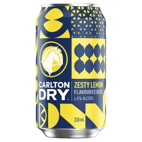 Carlton Dry Zesty Lemon Can 330ml x24