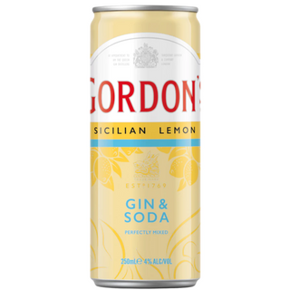 Gordons Sicilian Lemon Gin Soda 250mlx24