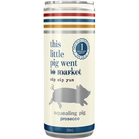 Squealing Pig Prosecco Can 250ml x24