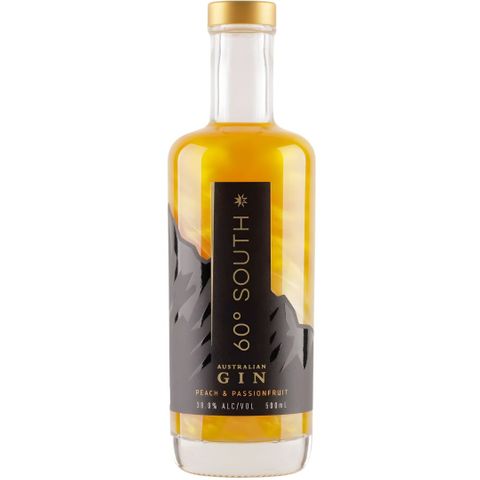 60 Degrees South Peach & Passion Glitter Gin 500ml