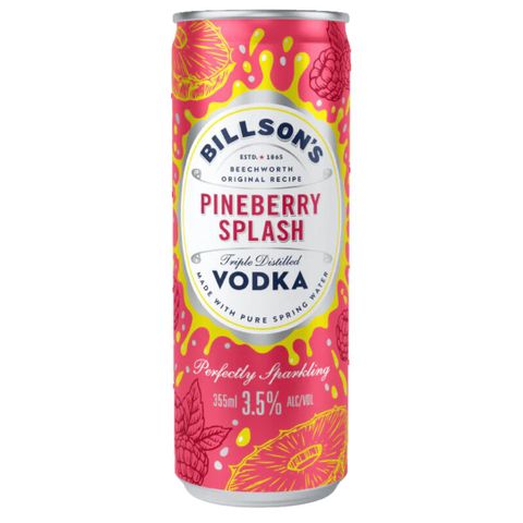 Billsons Vodka & Pineberry Splash 355ml x24