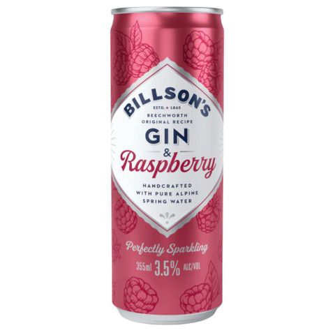 Billsons Gin & Raspberry 355ml x24
