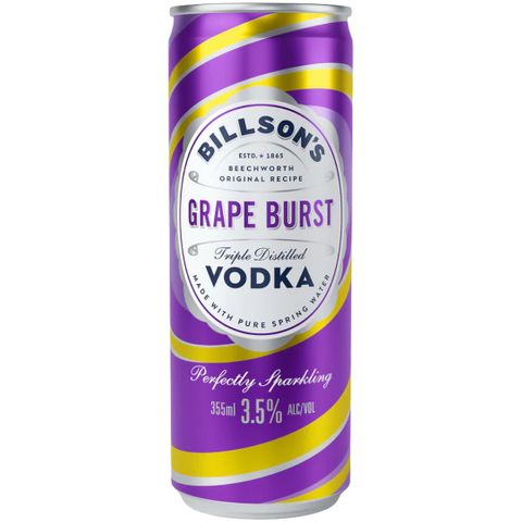 Billsons Vodka & Grape Burst 355ml x24