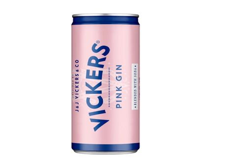 Vickers Pink Gin & Soda Can 250ml x24
