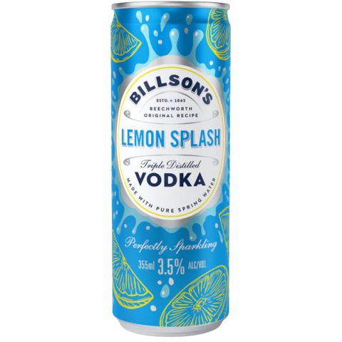 Billsons Vodka & Lemon Splash 355ml x24